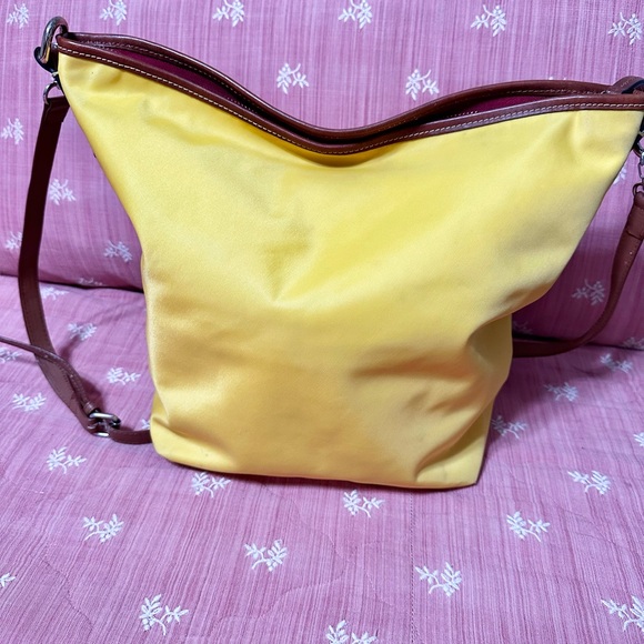 Dooney & Bourke Yellow and Brown Shoulder Bag - Picture 3 of 9